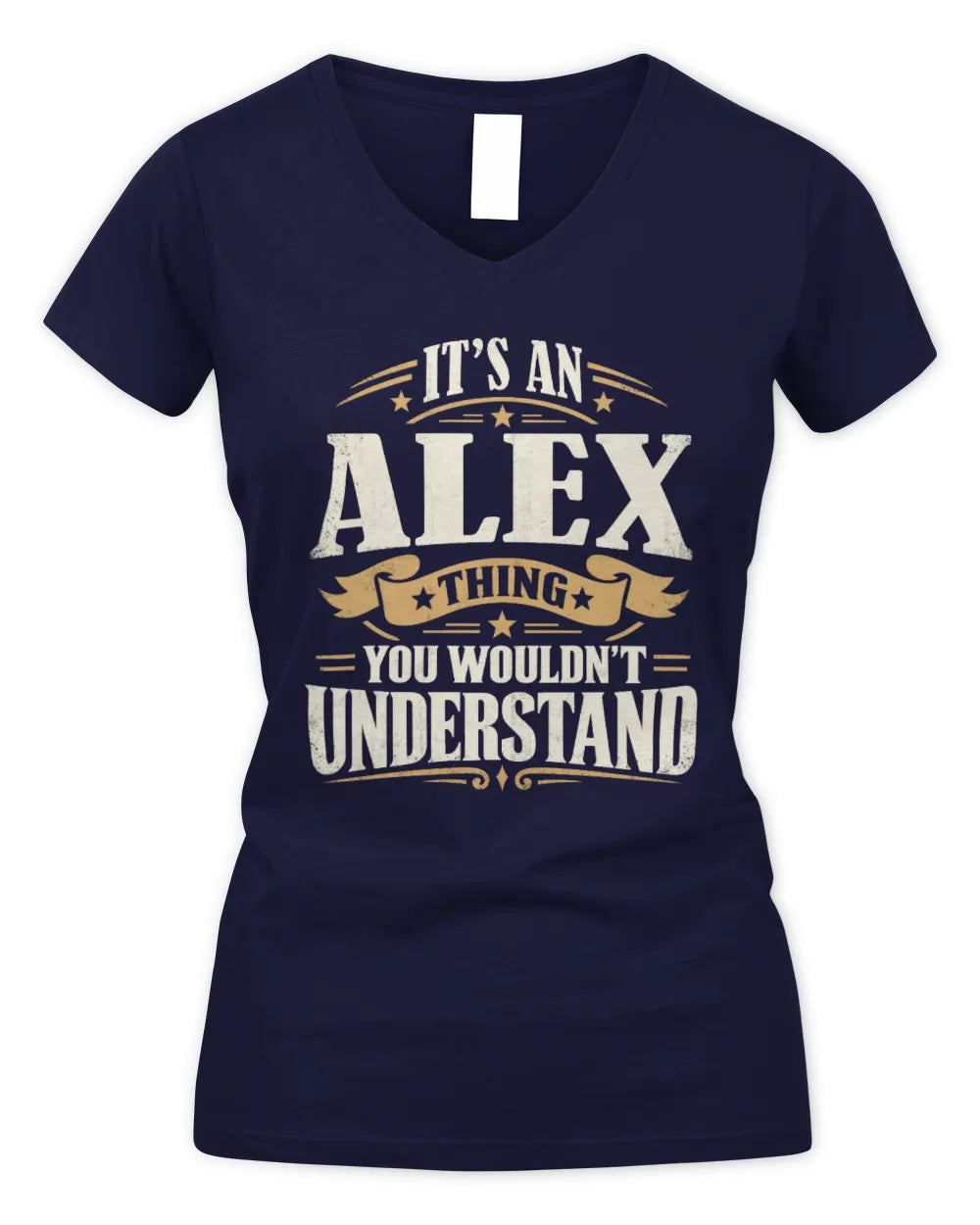 ALEX P08 TH51 - Personalized “It’s a/an [NAME] Thing – You Wouldn’t Understand” Shirt - Women's V-Neck T-Shirt - Navy