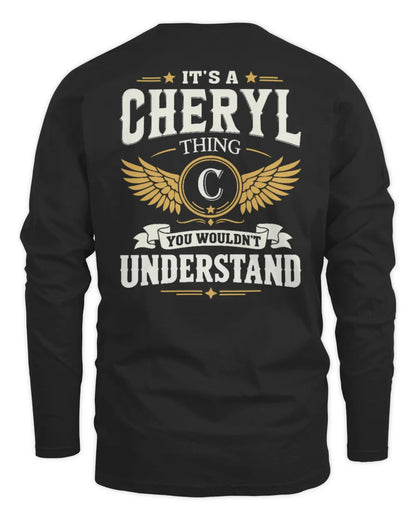 CHERYL KT06-M008 It’s a [NAME] Thing – You Wouldn’t Understand | Personalized Vintage T-Shirt - Men's Long Sleeved T-Shirt - Black