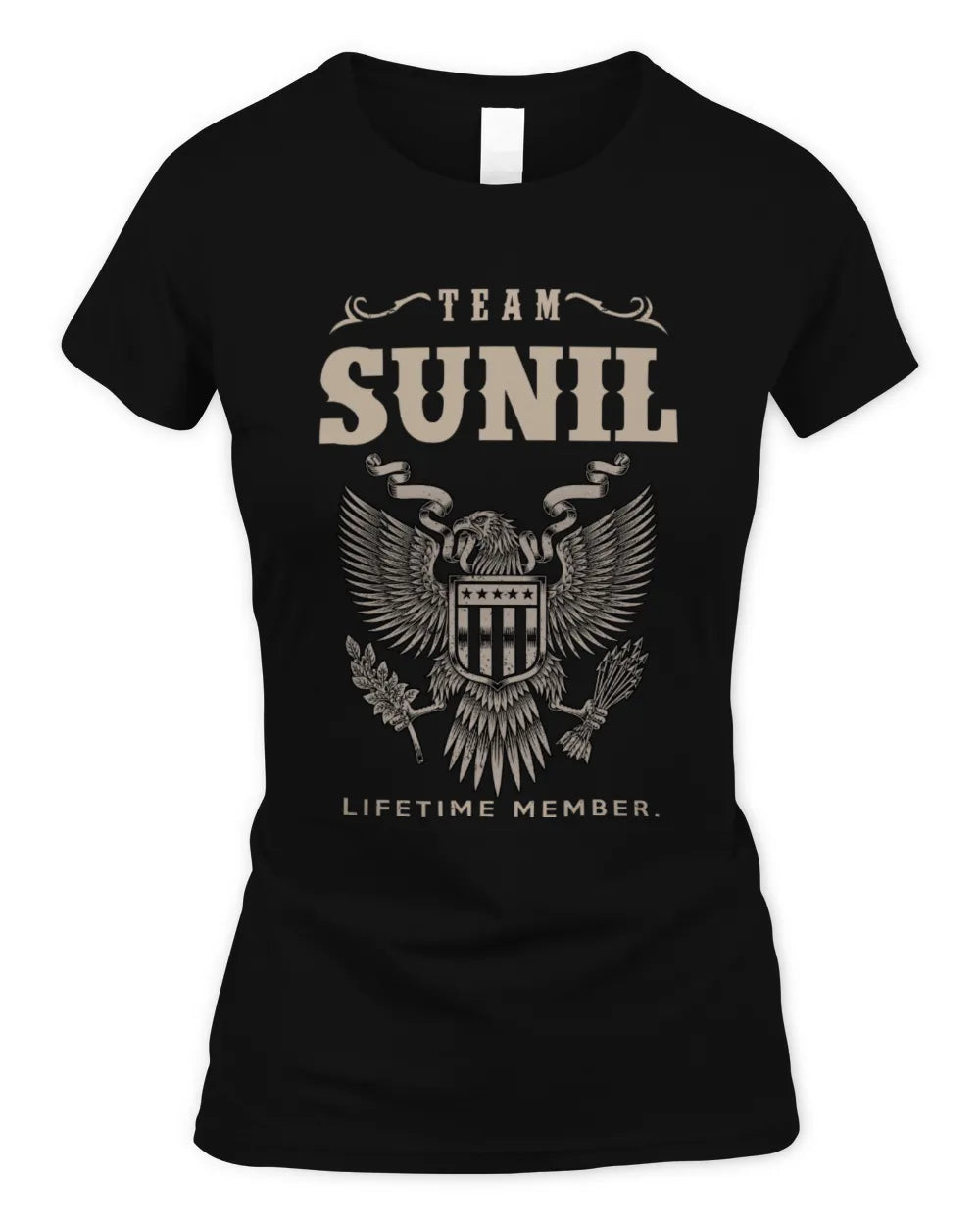 SUNIL TP06-K82 – Personalized Classic Style Apparel “Team NAME Lifetime Member” - Women's Standard T-Shirt - Black
