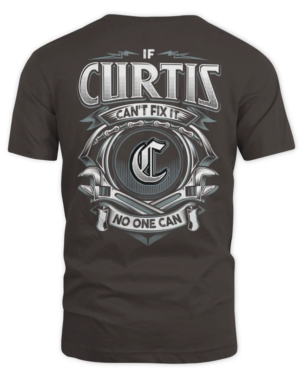 CURTIS AP81-K4-626 - Personalized Ahmed Quote Apparel “If Ahmed Can't Fix It, No One Can” - Unisex Standard T-Shirt - Dark Chocolate