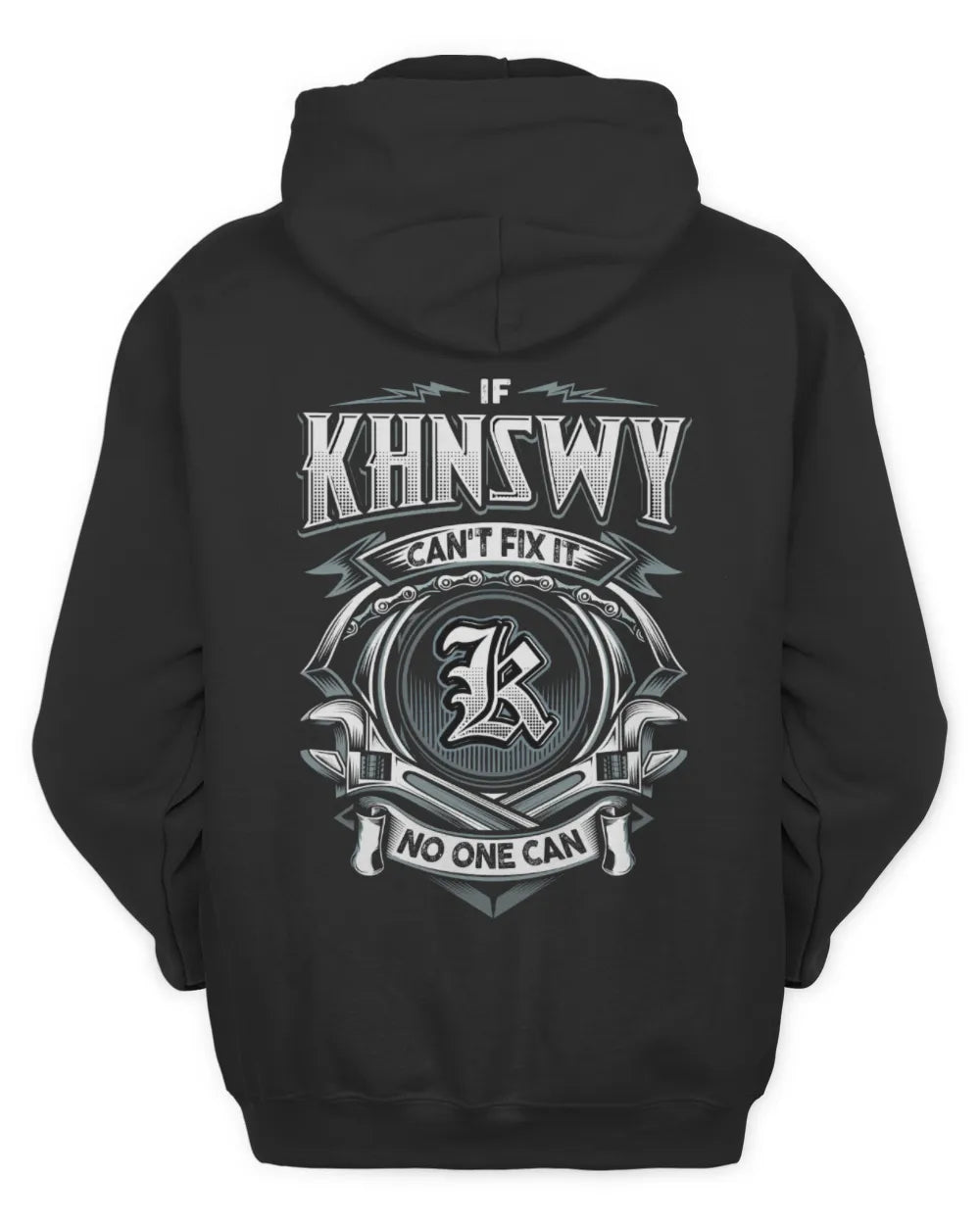 KHNSWY AP81-K4-626 - Personalized Ahmed Quote Apparel “If Ahmed Can't Fix It, No One Can” - Unisex Hoodie - Black