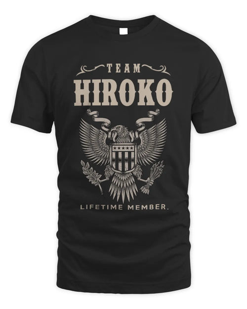 HIROKO TP06-K82 – Personalized Classic Style Apparel “Team NAME Lifetime Member” - Unisex Standard T-Shirt - Black