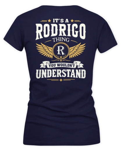 RODRIGO KT06-M008 It’s a [NAME] Thing – You Wouldn’t Understand | Personalized Vintage T-Shirt - Women's V-Neck T-Shirt - Navy