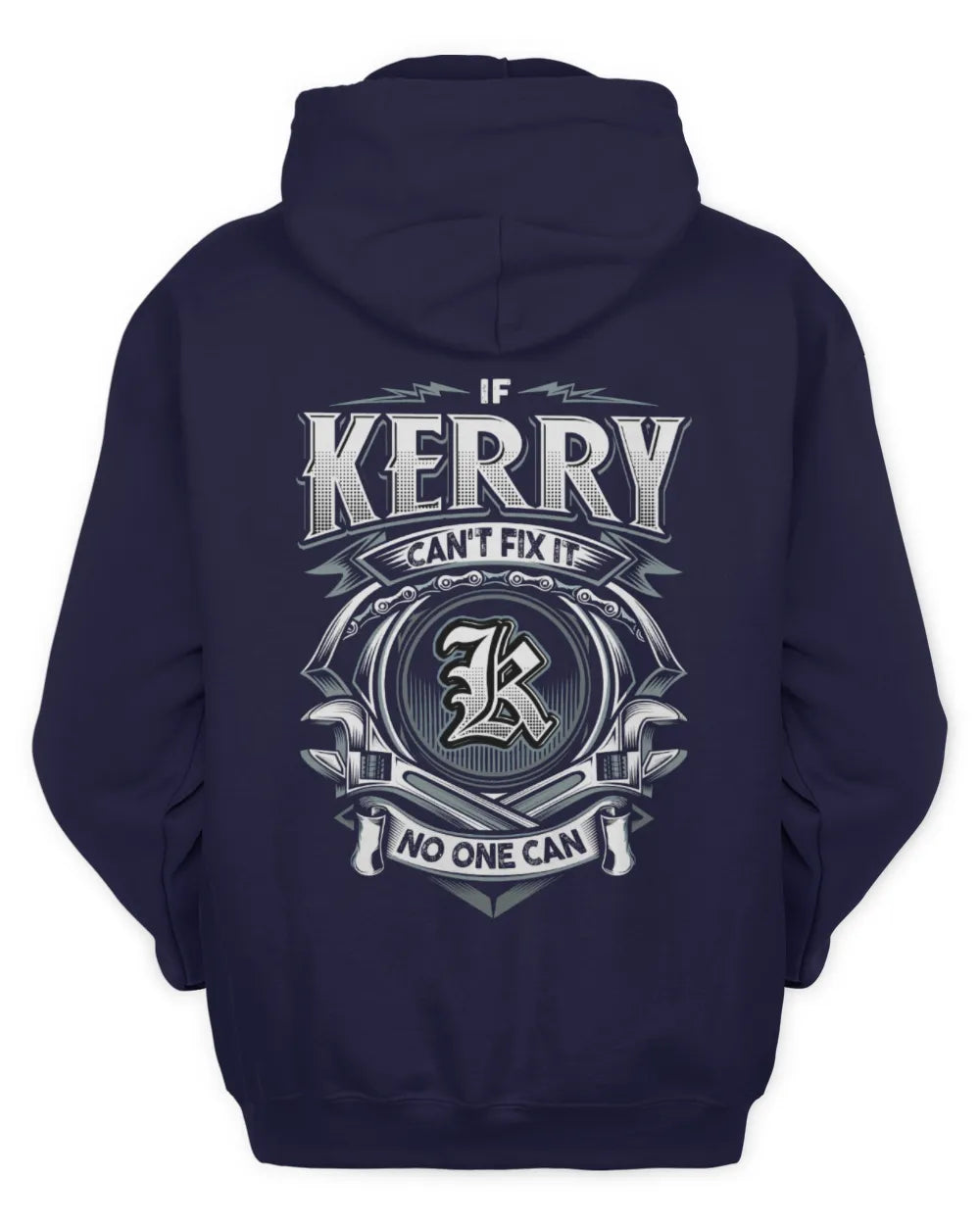 KERRY AP81-K4-626 - Personalized Ahmed Quote Apparel “If Ahmed Can't Fix It, No One Can” - Unisex Hoodie - Navy