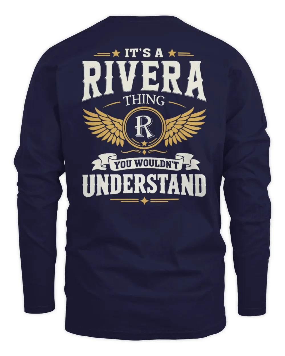 RIVERA KT06-M008 It’s a [NAME] Thing – You Wouldn’t Understand | Personalized Vintage T-Shirt - Men's Long Sleeved T-Shirt - Navy
