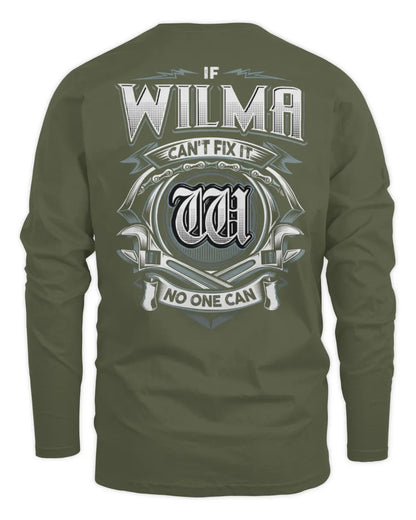 WILMA AP81-K4-626 - Personalized Ahmed Quote Apparel “If Ahmed Can't Fix It, No One Can” - Men's Long Sleeved T-Shirt - Military Green