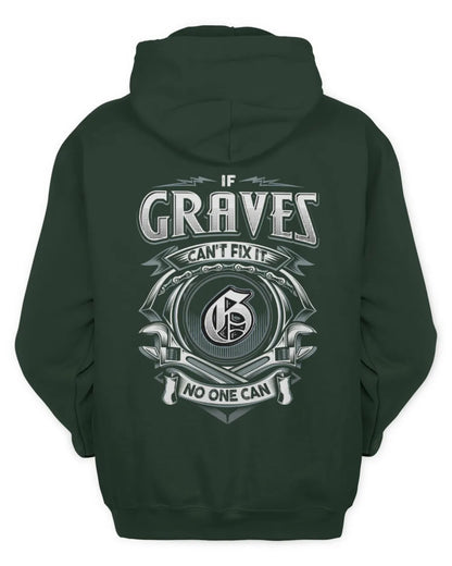 GRAVES AP81-K4-626 - Personalized Ahmed Quote Apparel “If Ahmed Can't Fix It, No One Can” - Unisex Hoodie - Forest Green
