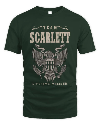 SCARLETT TP06-K82 – Personalized Classic Style Apparel “Team NAME Lifetime Member” - Unisex Standard T-Shirt - Forest Green