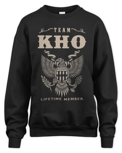 KHO TP06-K82 – Personalized Classic Style Apparel “Team NAME Lifetime Member” - Unisex Sweatshirt - Black