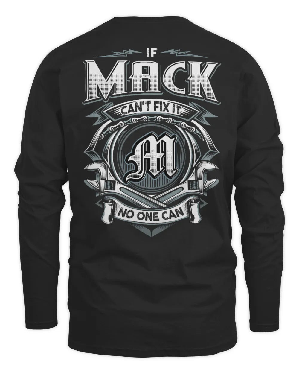MACK AP81-K4-626 - Personalized Ahmed Quote Apparel “If Ahmed Can't Fix It, No One Can” - Men's Long Sleeved T-Shirt - Black