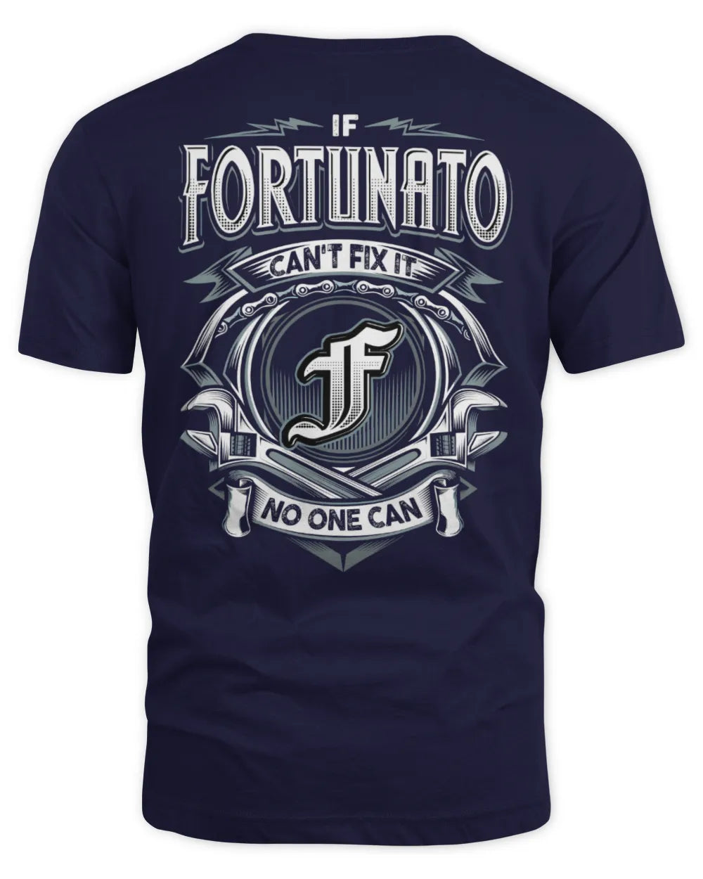 FORTUNATO AP81-K4-626 - Personalized Ahmed Quote Apparel “If Ahmed Can't Fix It, No One Can” - Unisex Standard T-Shirt - Navy