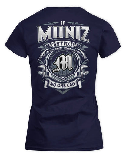 MUNIZ AP81-K4-626 - Personalized Ahmed Quote Apparel “If Ahmed Can't Fix It, No One Can” - Women's Standard T-Shirt - Navy