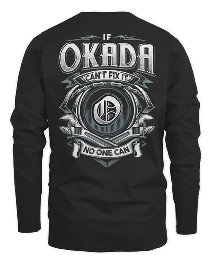 OKADA AP81-K4-626 - Personalized Ahmed Quote Apparel “If Ahmed Can't Fix It, No One Can” - Men's Long Sleeved T-Shirt - Black