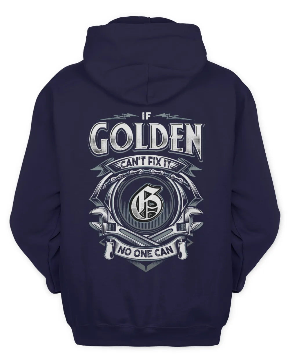 GOLDEN AP81-K4-626 - Personalized Ahmed Quote Apparel “If Ahmed Can't Fix It, No One Can” - Unisex Hoodie - Navy