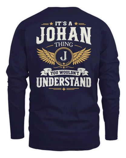 JOHAN KT06-M008 It’s a [NAME] Thing – You Wouldn’t Understand | Personalized Vintage T-Shirt - Men's Long Sleeved T-Shirt - Navy