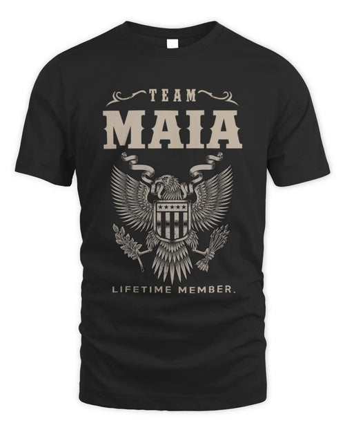 MAIA TP06-K82 – Personalized Classic Style Apparel “Team NAME Lifetime Member” - Unisex Standard T-Shirt - Black