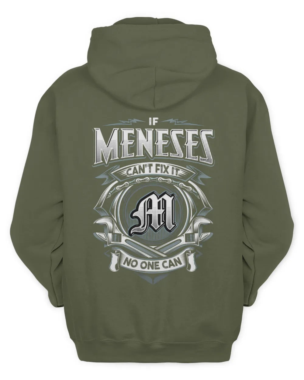 MENESES AP81-K4-626 - Personalized Ahmed Quote Apparel “If Ahmed Can't Fix It, No One Can” - Unisex Hoodie - Military Green