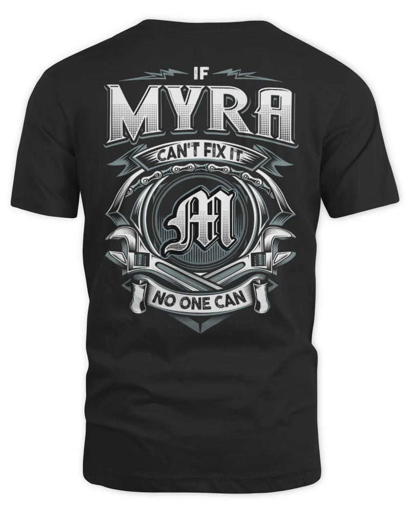 MYRA AP81-K4-626 - Personalized Ahmed Quote Apparel “If Ahmed Can't Fix It, No One Can” - Unisex Standard T-Shirt - Black