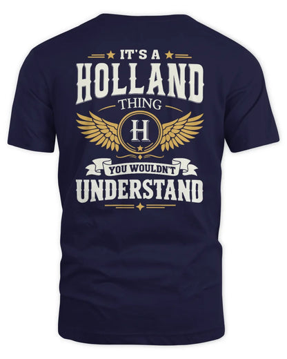 HOLLAND KT06-M008 It’s a [NAME] Thing – You Wouldn’t Understand | Personalized Vintage T-Shirt - Unisex Standard T-Shirt - Navy