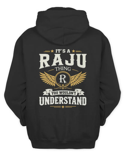 RAJU KT06-M008 It’s a [NAME] Thing – You Wouldn’t Understand | Personalized Vintage T-Shirt - Unisex Hoodie - Black