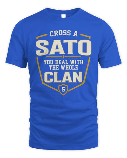 SATO NT1-K008 Cross A/An NAME, You Deal With the Whole Clan | Personalized Vintage T-Shirt - Unisex Standard T-Shirt - Royal