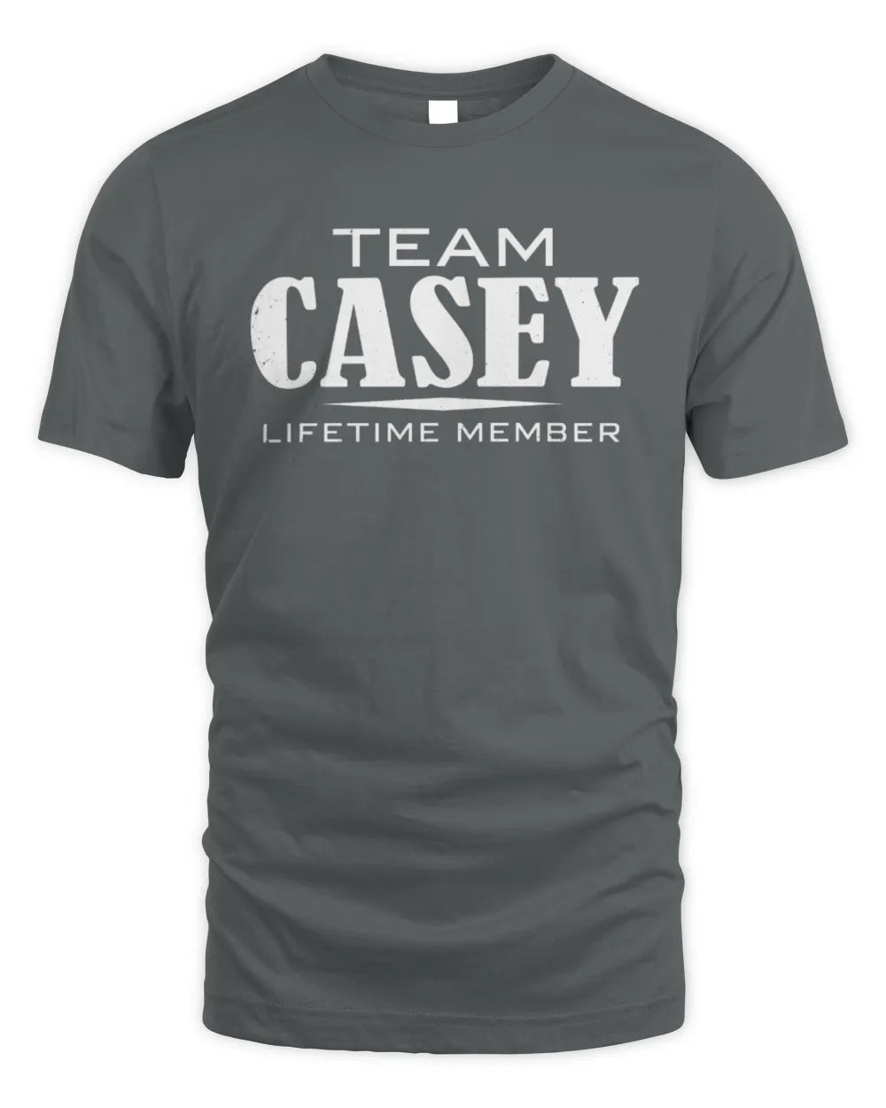 CASEY BL62-K4-128 - Personalized “Team NAME Lifetime Member” - Unisex Standard T-Shirt - Charcoal