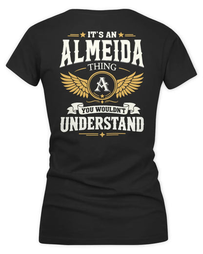 ALMEIDA KT06-M008 It’s a [NAME] Thing – You Wouldn’t Understand | Personalized Vintage T-Shirt - Women's V-Neck T-Shirt - Black