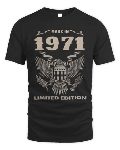 1971 HH89-K2 – Classic Birth Year Limited Edition T-Shirt - Unisex Standard T-Shirt - Black