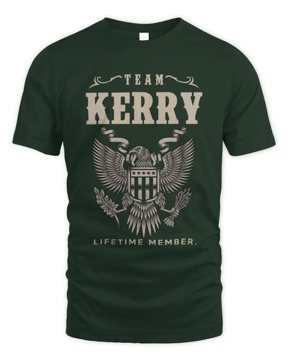 KERRY TP06-K82 – Personalized Classic Style Apparel “Team NAME Lifetime Member” - Unisex Standard T-Shirt - Forest Green