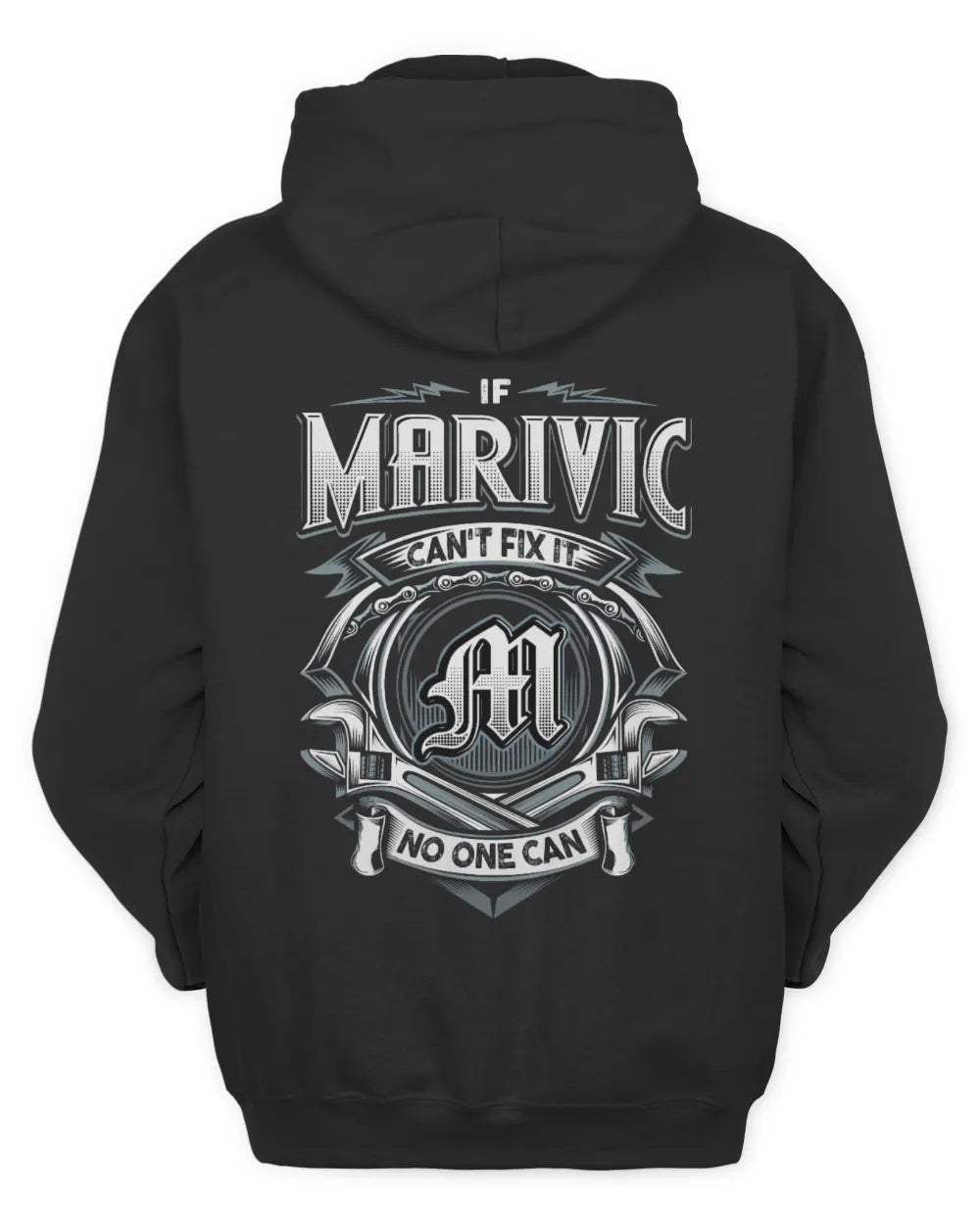 MARIVIC AP81-K4-626 - Personalized Ahmed Quote Apparel “If Ahmed Can't Fix It, No One Can” - Unisex Hoodie - Black