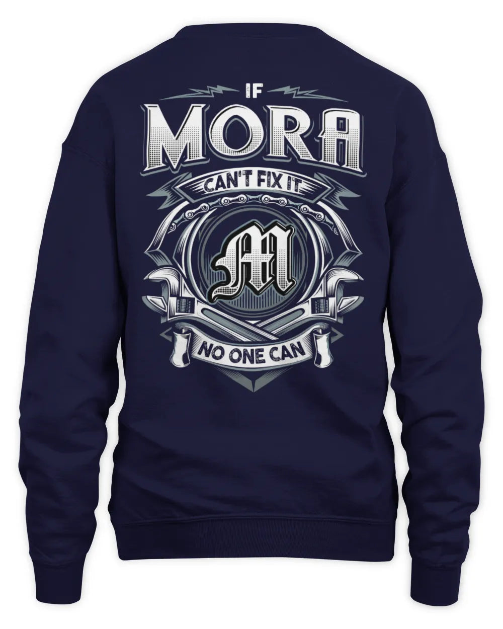 MORA AP81-K4-626 - Personalized Ahmed Quote Apparel “If Ahmed Can't Fix It, No One Can” - Unisex Sweatshirt - Navy