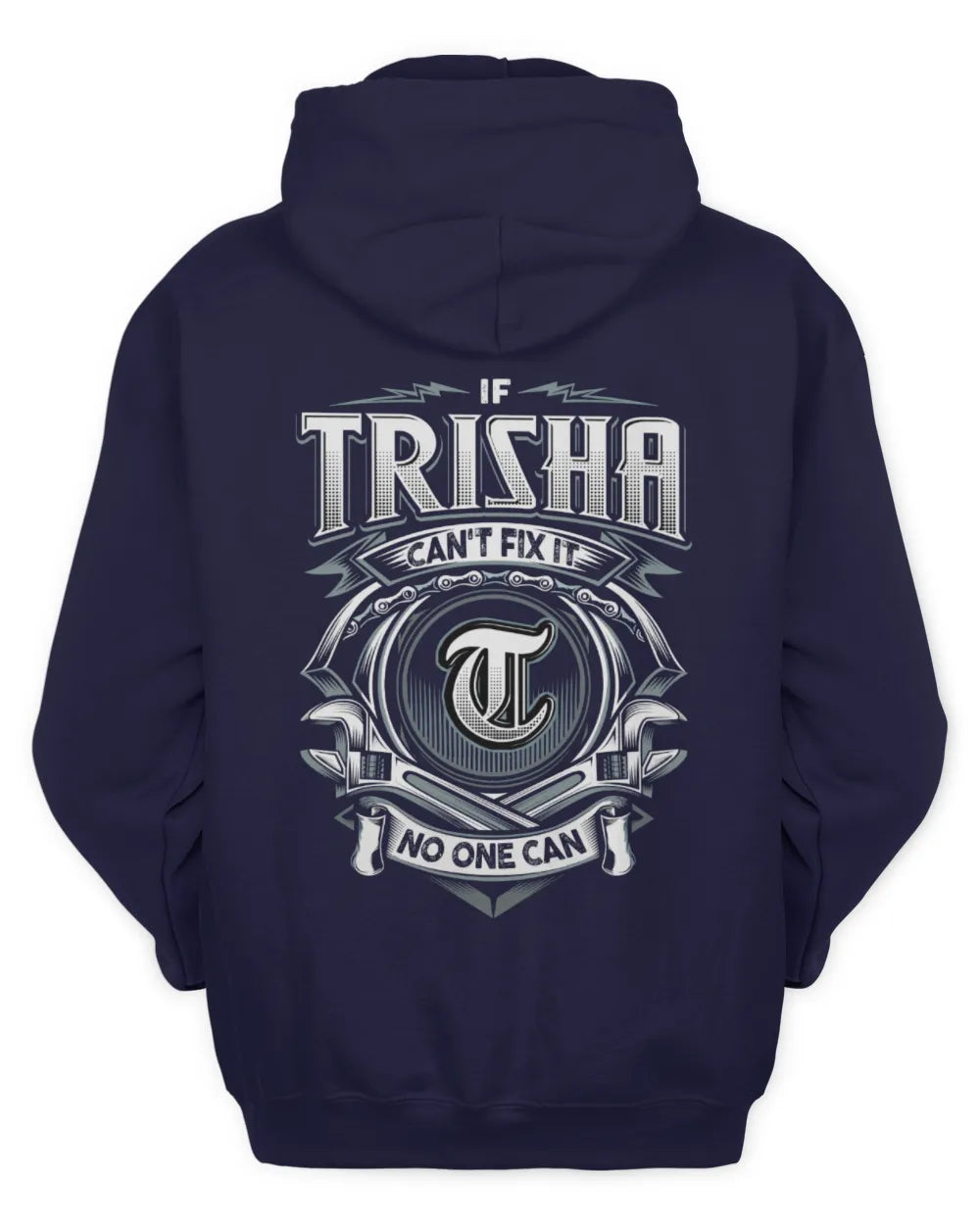 TRISHA AP81-K4-626 - Personalized Ahmed Quote Apparel “If Ahmed Can't Fix It, No One Can” - Unisex Hoodie - Navy