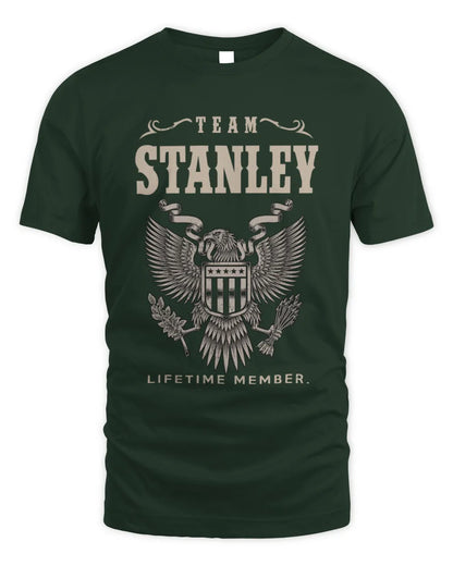 STANLEY TP06-K82 – Personalized Classic Style Apparel “Team NAME Lifetime Member” - Unisex Standard T-Shirt - Forest Green