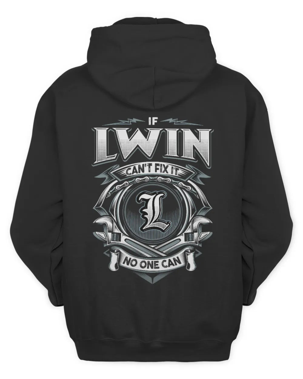 LWIN AP81-K4-626 - Personalized Ahmed Quote Apparel “If Ahmed Can't Fix It, No One Can” - Unisex Hoodie - Black