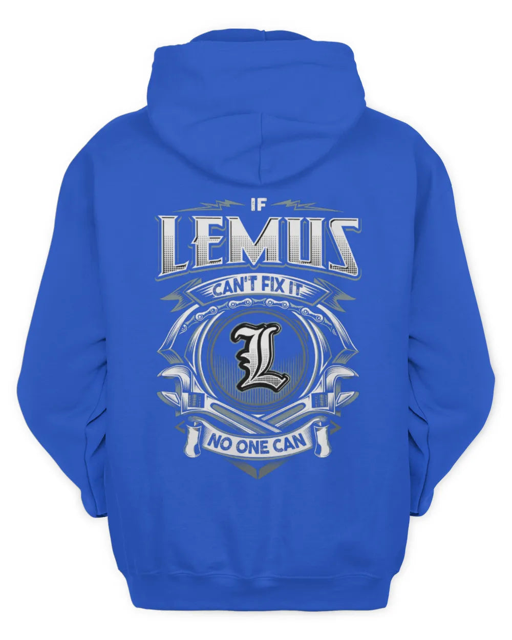 LEMUS AP81-K4-626 - Personalized Ahmed Quote Apparel “If Ahmed Can't Fix It, No One Can” - Unisex Hoodie - Royal