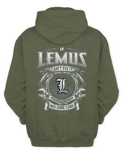 LEMUS AP81-K4-626 - Personalized Ahmed Quote Apparel “If Ahmed Can't Fix It, No One Can” - Unisex Hoodie - Military Green