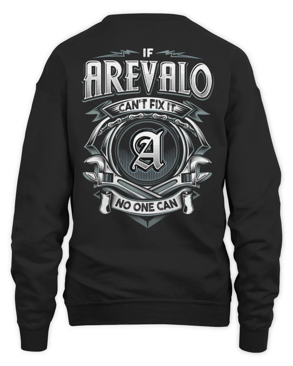 AREVALO AP81-K4-626 - Personalized Ahmed Quote Apparel “If Ahmed Can't Fix It, No One Can” - Unisex Sweatshirt - Black