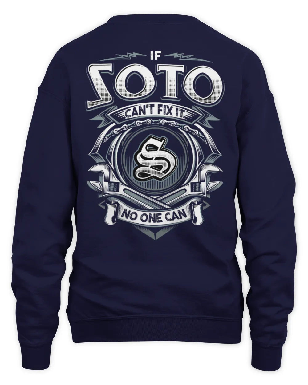 SOTO AP81-K4-626 - Personalized Ahmed Quote Apparel “If Ahmed Can't Fix It, No One Can” - Unisex Sweatshirt - Navy