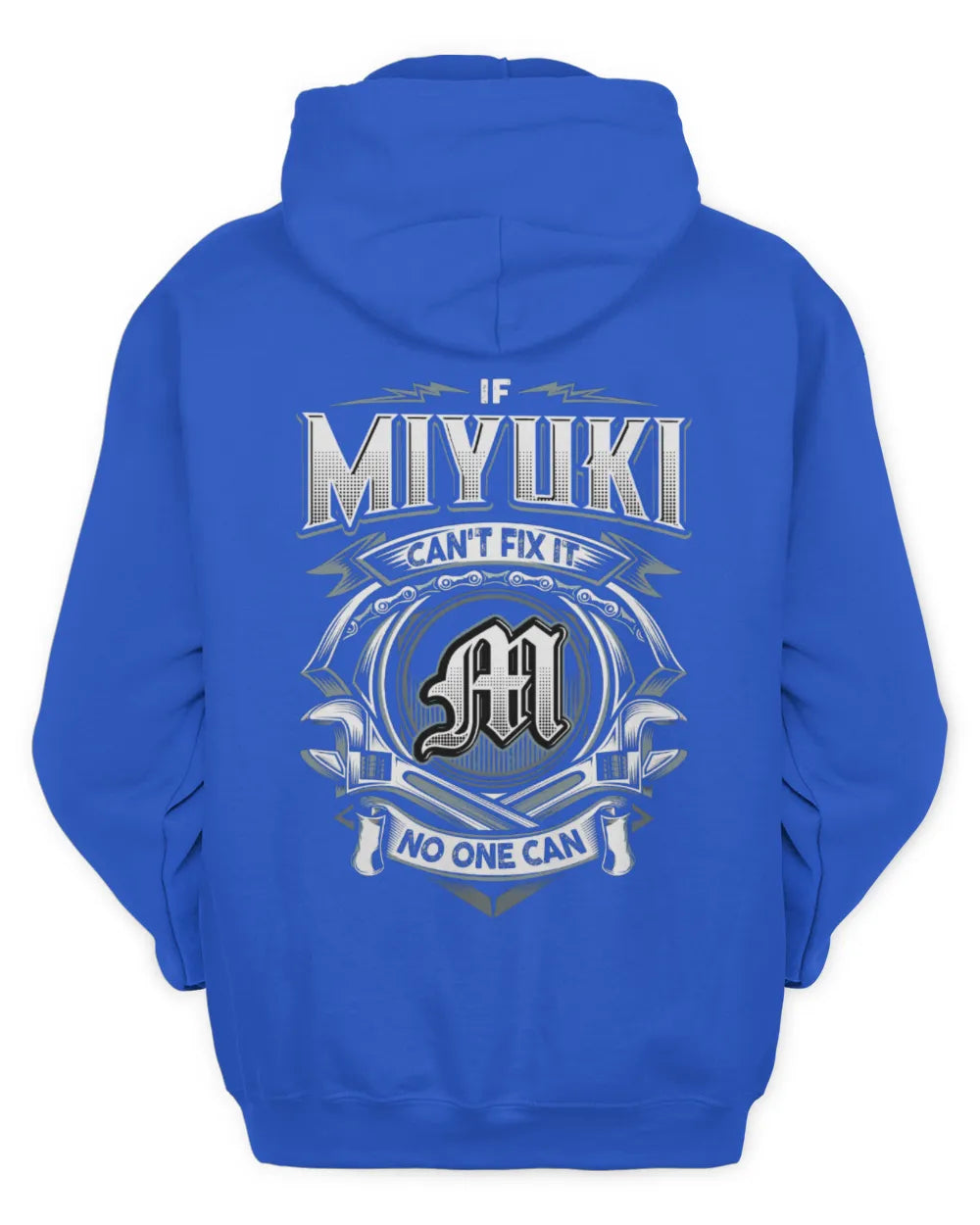 MIYUKI AP81-K4-626 - Personalized Ahmed Quote Apparel “If Ahmed Can't Fix It, No One Can” - Unisex Hoodie - Royal