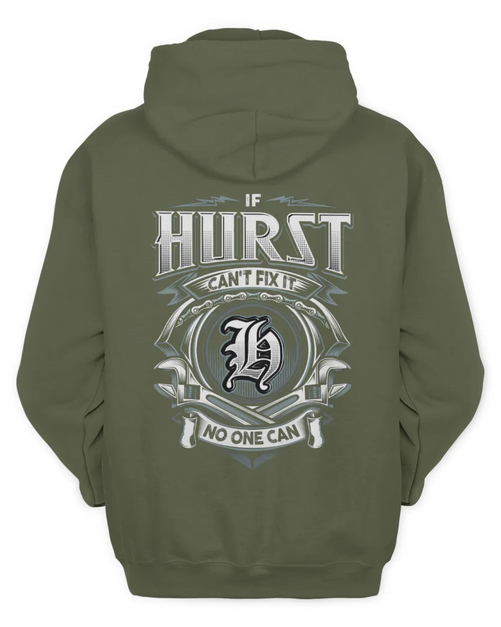 HURST AP81-K4-626 - Personalized Ahmed Quote Apparel “If Ahmed Can't Fix It, No One Can” - Unisex Hoodie - Military Green