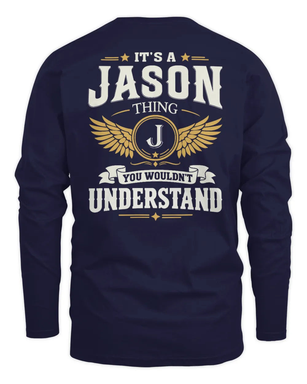 JASON KT06-M008 It’s a [NAME] Thing – You Wouldn’t Understand | Personalized Vintage T-Shirt - Men's Long Sleeved T-Shirt - Navy