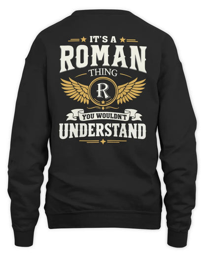 ROMAN KT06-M008 It’s a [NAME] Thing – You Wouldn’t Understand | Personalized Vintage T-Shirt - Unisex Sweatshirt - Black
