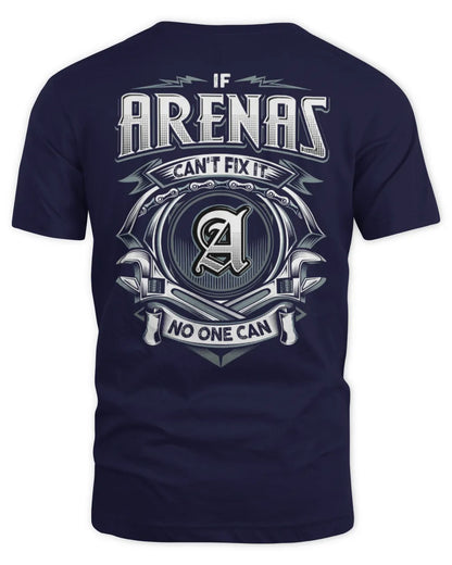 ARENAS AP81-K4-626 - Personalized Ahmed Quote Apparel “If Ahmed Can't Fix It, No One Can” - Unisex Standard T-Shirt - Navy