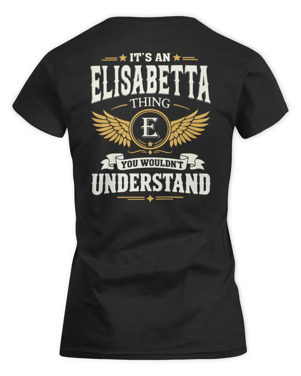 ELISABETTA KT06-M008 It’s a [NAME] Thing – You Wouldn’t Understand | Personalized Vintage T-Shirt - Women's Standard T-Shirt - Black
