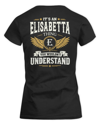 ELISABETTA KT06-M008 It’s a [NAME] Thing – You Wouldn’t Understand | Personalized Vintage T-Shirt - Women's Standard T-Shirt - Black