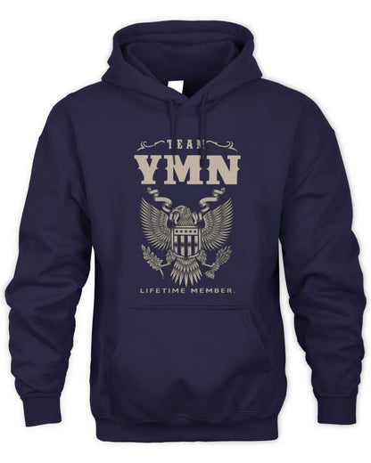 YMN TP06-K82 – Personalized Classic Style Apparel “Team NAME Lifetime Member” - Unisex Hoodie - Navy