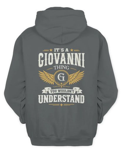 GIOVANNI KT06-M008 It’s a [NAME] Thing – You Wouldn’t Understand | Personalized Vintage T-Shirt - Unisex Hoodie - Charcoal
