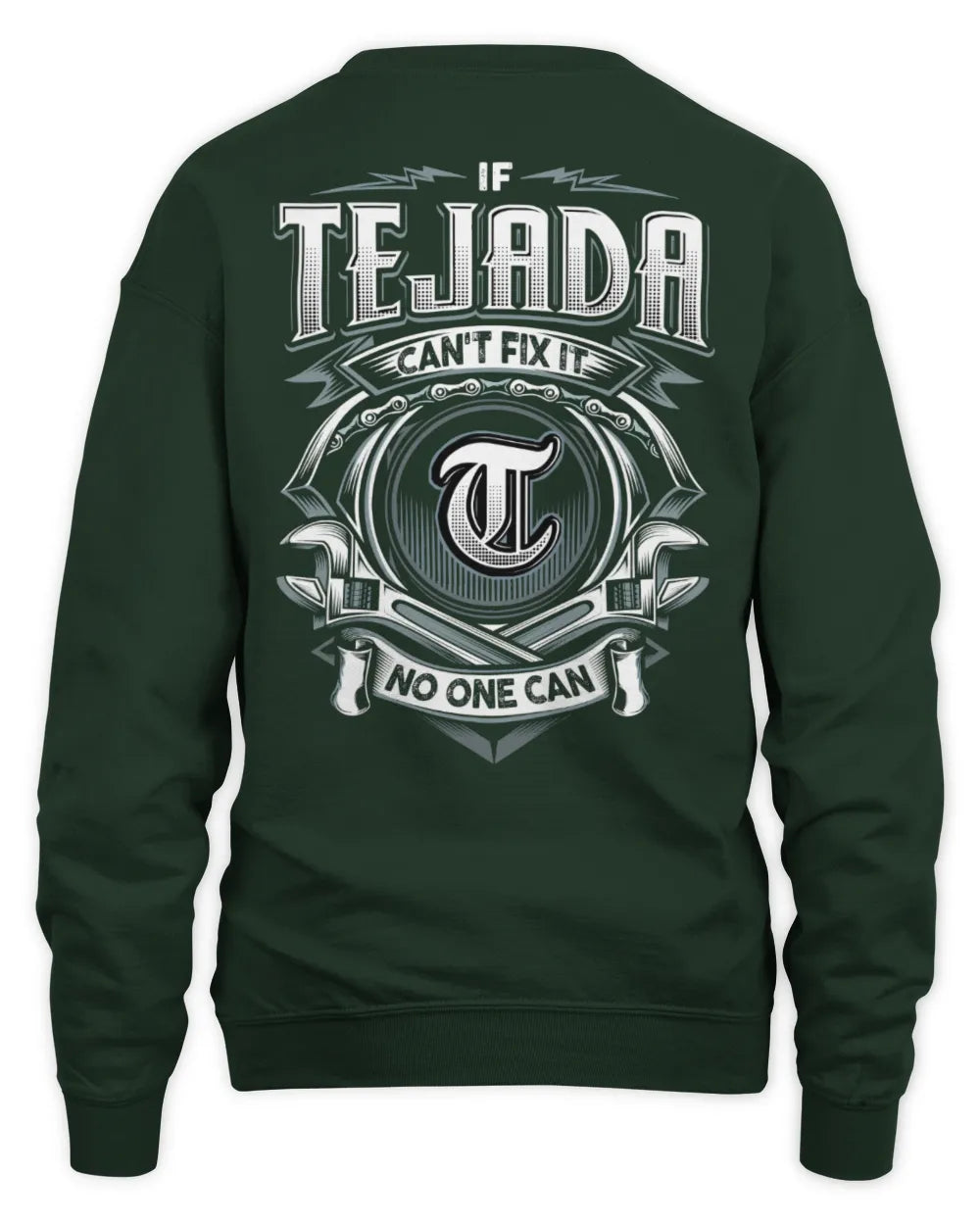 TEJADA AP81-K4-626 - Personalized Ahmed Quote Apparel “If Ahmed Can't Fix It, No One Can” - Unisex Sweatshirt - Forest Green