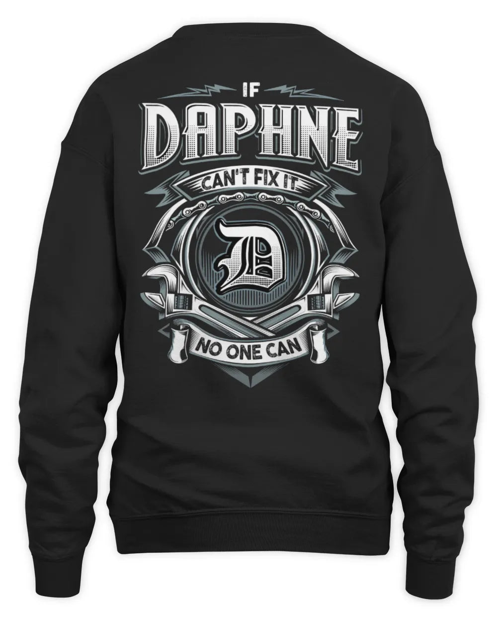 DAPHNE AP81-K4-626 - Personalized Ahmed Quote Apparel “If Ahmed Can't Fix It, No One Can” - Unisex Sweatshirt - Black