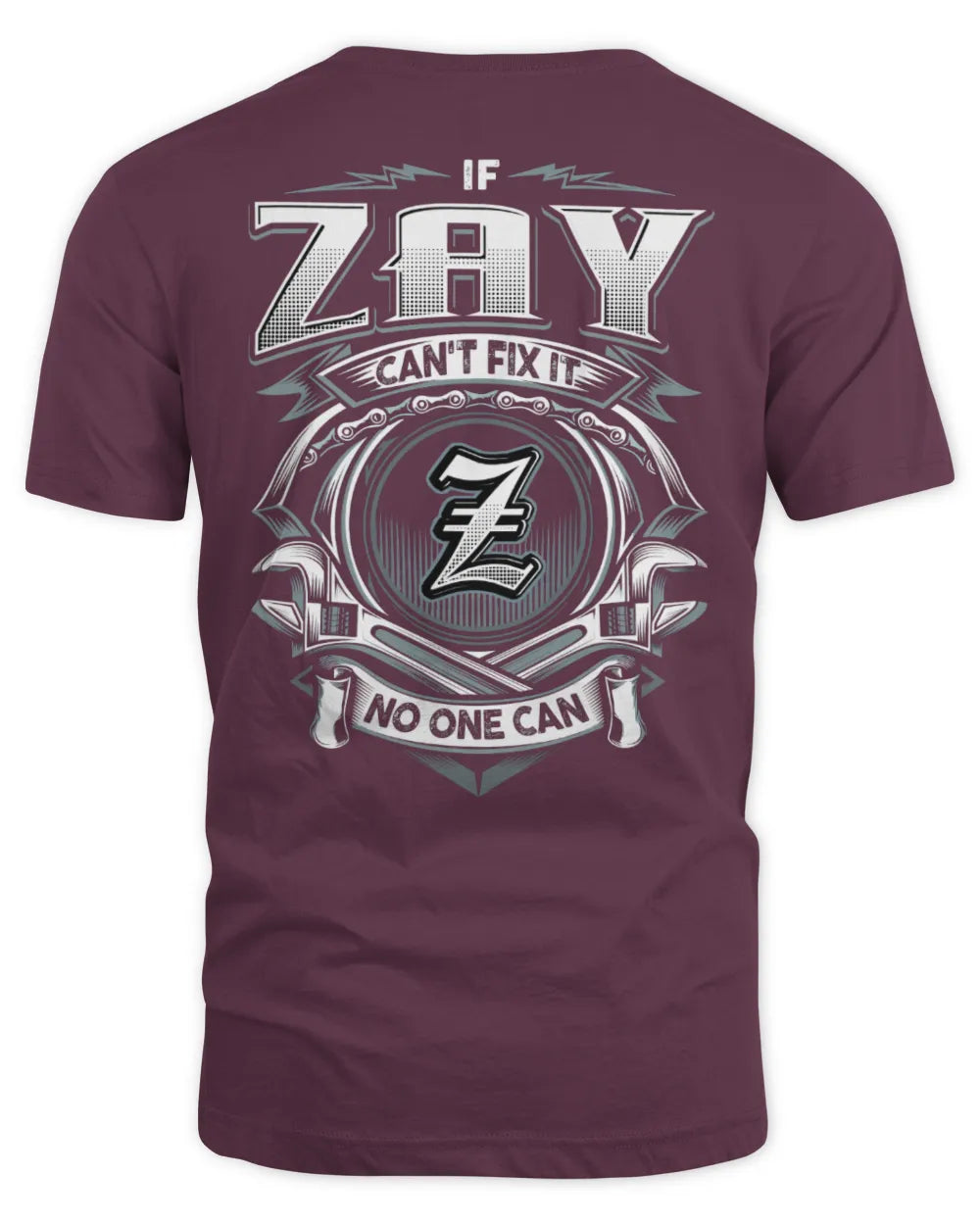 ZAY AP81-K4-626 - Personalized Ahmed Quote Apparel “If Ahmed Can't Fix It, No One Can” - Unisex Standard T-Shirt - Maroon